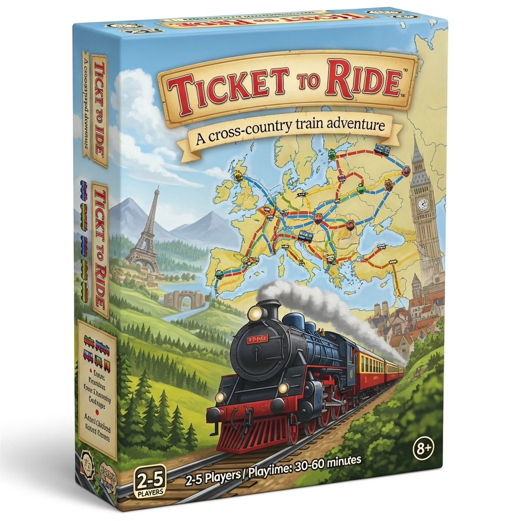 Caja del juego de mesa Ticket to Ride